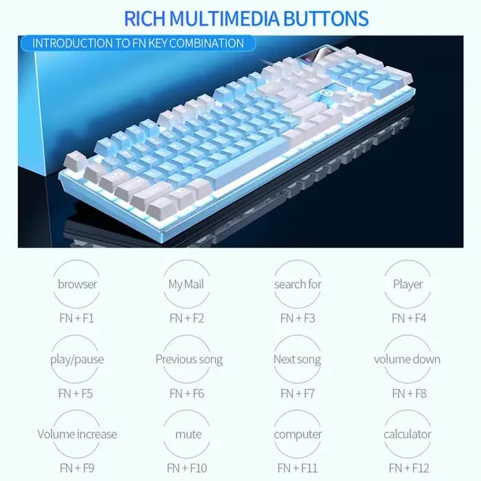 Clavier de jeu filaire USB, 104 touches compatibles avec ordinateur/ordinateur/PC Windows, conception ergonomique, accessoires de bureau et de jeu