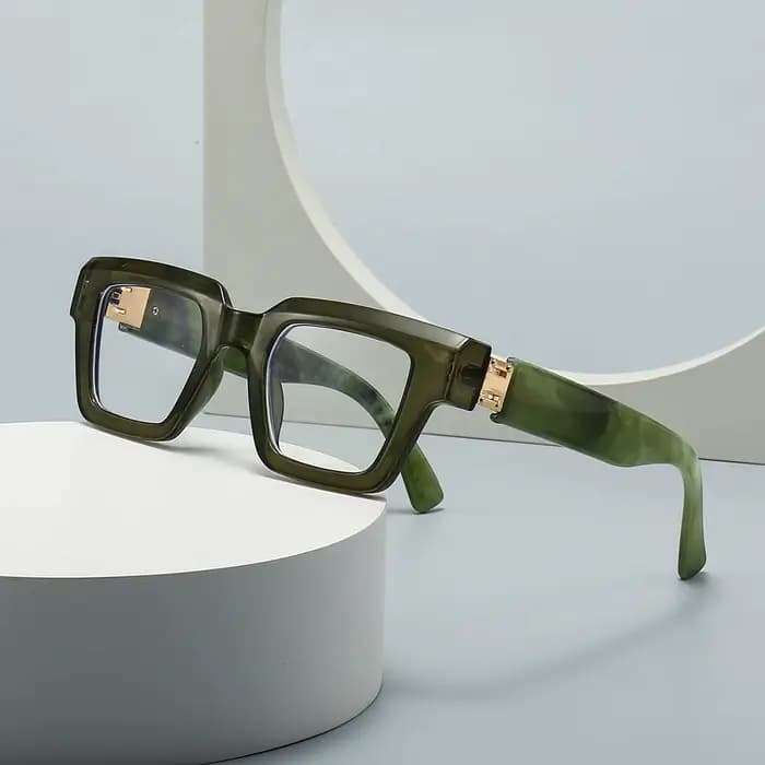 Mode grand cadre gelée myopie lunettes femmes 2025 marque de luxe carré noir