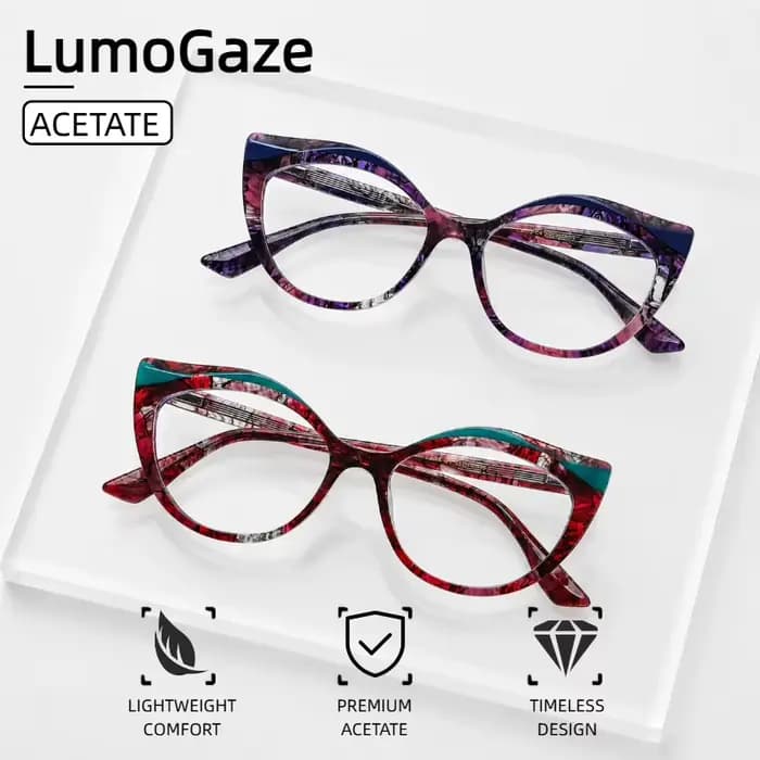 Lunettes en acétate vintage faites à la main de haute qualité