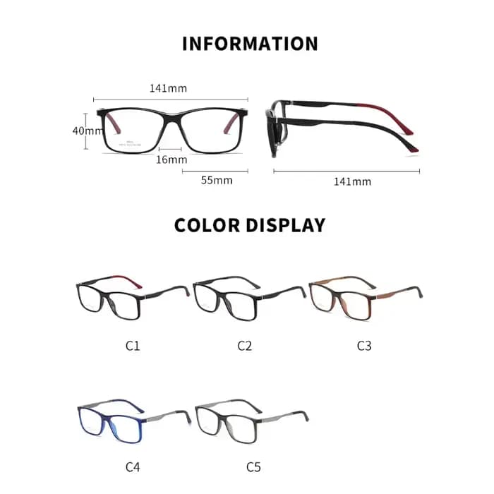 Lunettes à monture métallique pour hommes et femmes