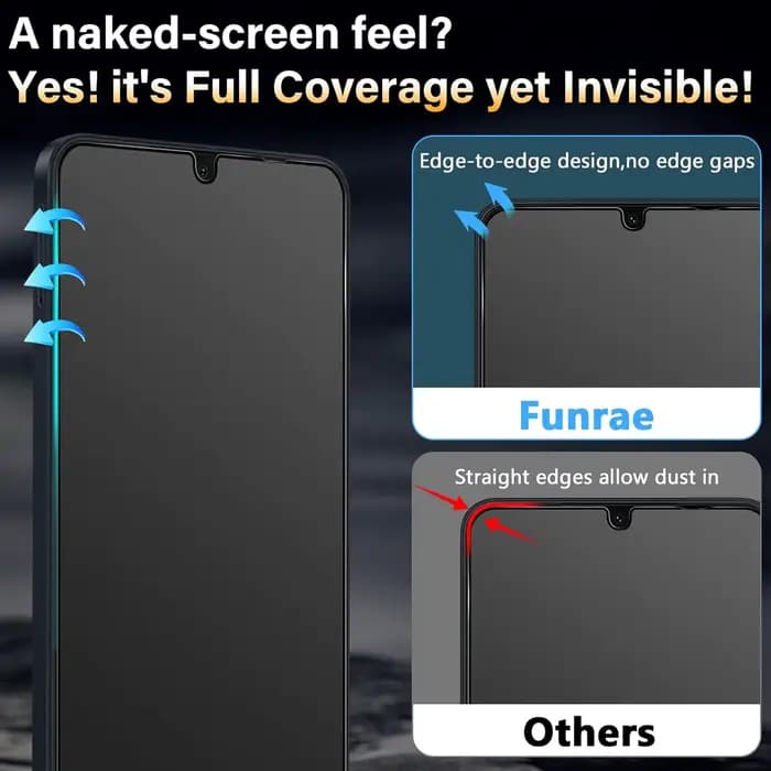 Verre mat pour Samsung Galaxy A16 /A26/A17 5G HD, 2/4 pièces, verre trempé