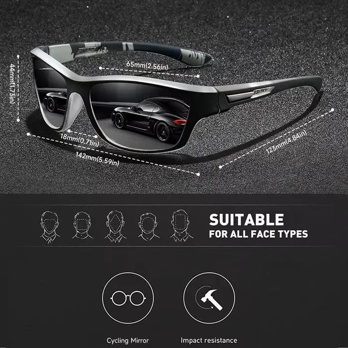 Lunettes de soleil de sport vintage pour hommes et femmes