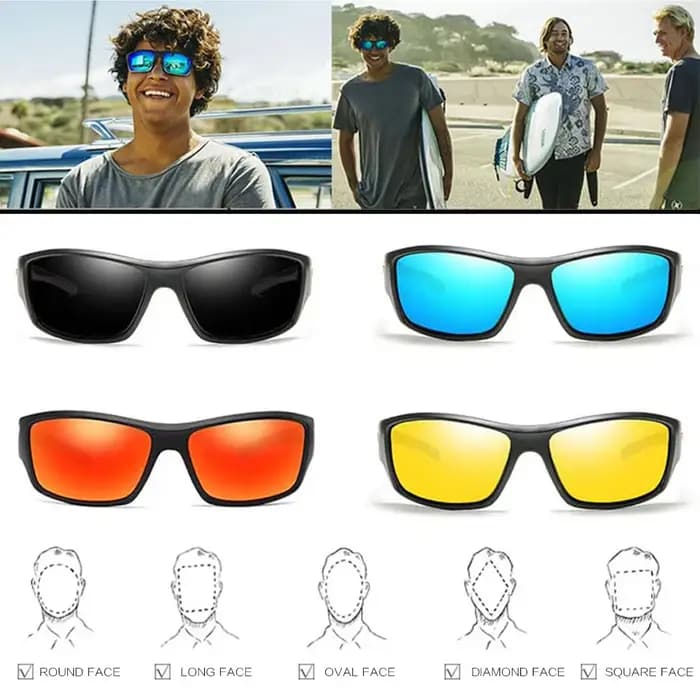 Lunettes de soleil polarisées hommes Designer HD conduite lunettes de soleil mode mâle lunettes de pêche UV400 pour Gafas Dirt Bike Moto conducteurs de voiture