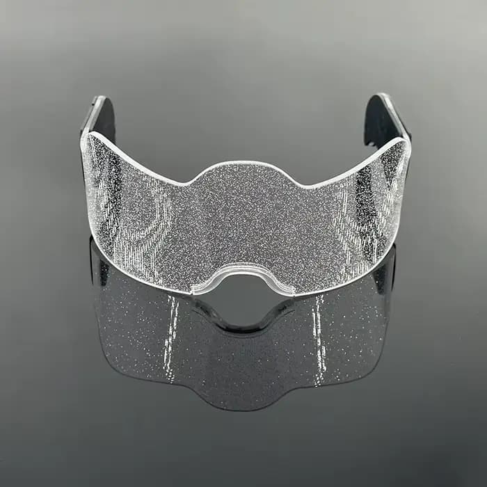 Lunettes néon colorées à LED, lunettes Shoous, Cyberpunk, accessoire de fête, lunettes lumineuses pour bar, décor lumineux de la journée de Léon