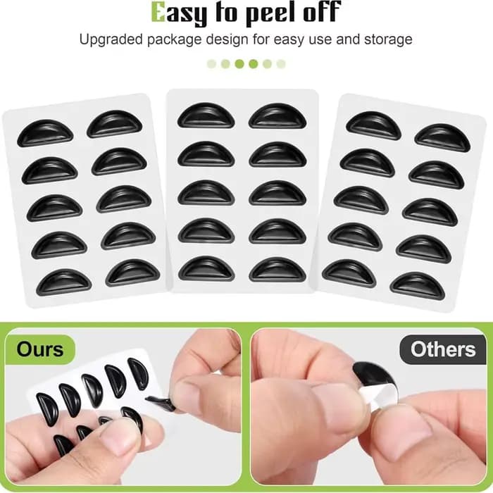 5/10 paires de plaquettes nasales antidérapantes Super collantes pour lunettes