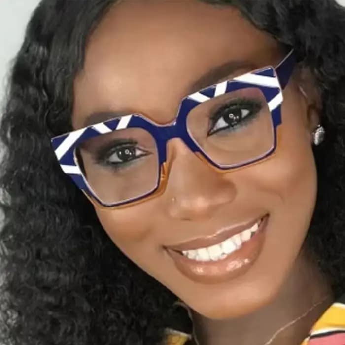 Lunettes de lecture carrées surdimensionnées à rayures noires et blanches pour hommes et femmes