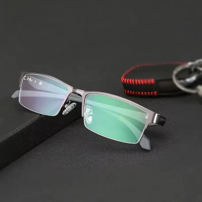 Lunettes de lecture multifocales en titane pour hommes et femmes