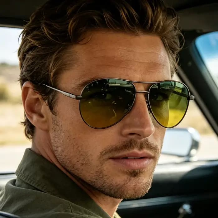Lunettes de soleil classiques pour hommes
