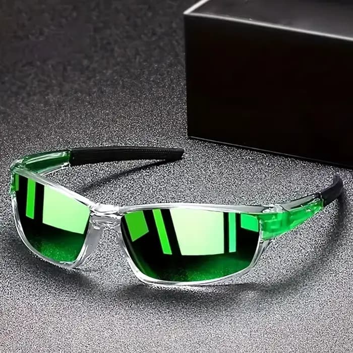 Une paire de lunettes de sport à la mode plein cadre