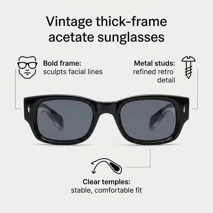 Lunettes de soleil carrées UV400 Protection Homme Femme Tendance 2026 Vintage Rétro Luxe Mode Gafas De Sol