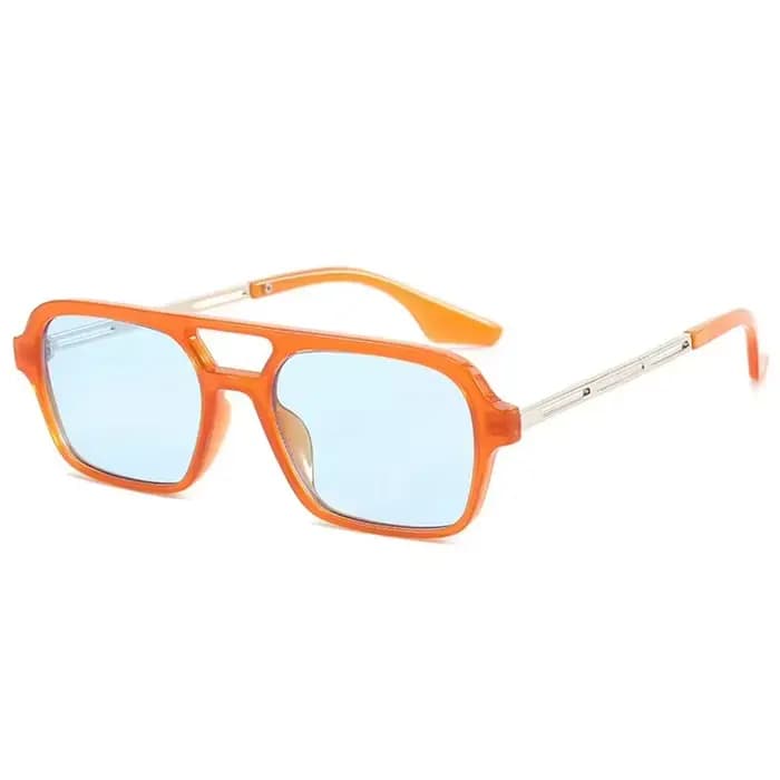 Lunettes De soleil De luxe femme lunettes De soleil hommes marque De mode concepteur petit cadre carré Vintage creux léopard bleu Oculos De Sol