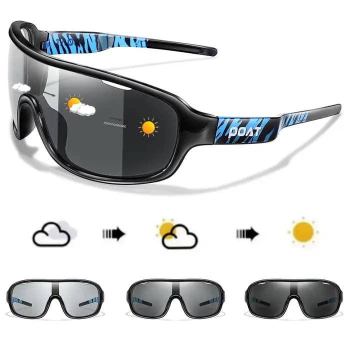 POAT marque hommes femmes polarisées photochromique en plein air route cyclisme lunettes sport