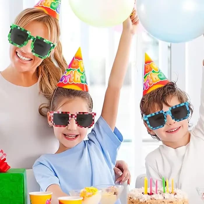Lunettes de soleil Pixel rétro pour adultes