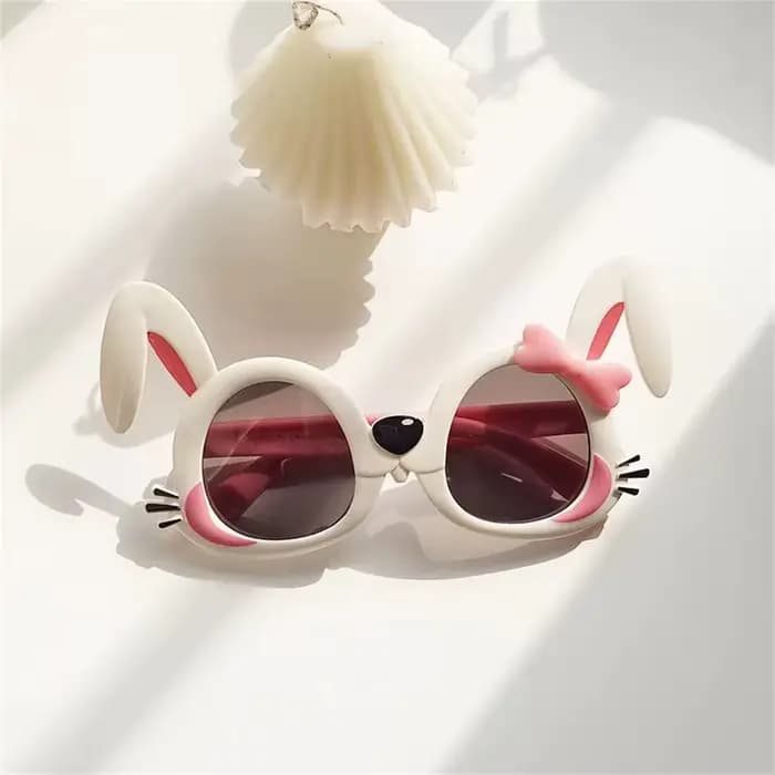 Lunettes de soleil en forme de petit lapin pour filles