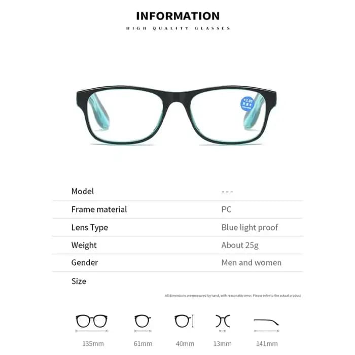Lunettes de lecture Anti-lumière bleue pour femmes et hommes