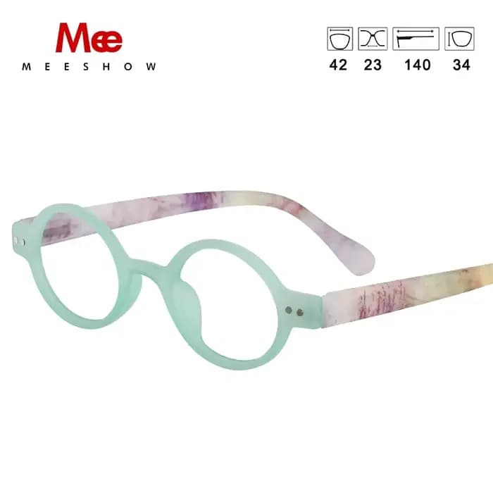 Meeshow-Lunettes de Lecture Rondes et Transparentes pour Homme et Femme