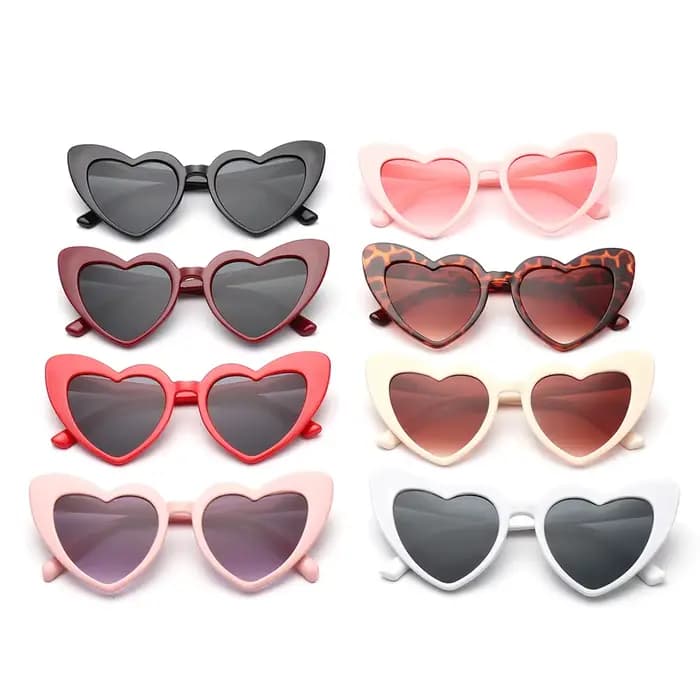 Lunettes de soleil en forme de cœur pour femmes
