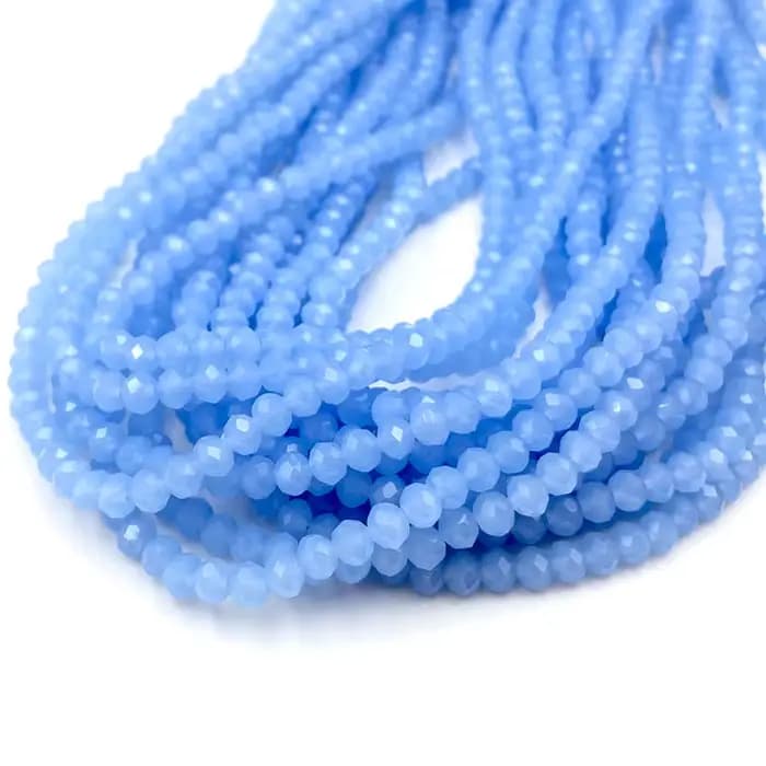 Bleu vert 2 3 4 6 8mm perles de cristal pour la fabrication de bijoux accessoires Rondelle entretoise ample perles de verre à facettes Bracelets à faire soi-même