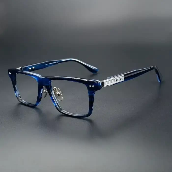 Montures de lunettes de vue en acétate pour hommes DTS-407, en titane, carrées, faites à la main, style japonais, anti-lumière bleue, Gafa