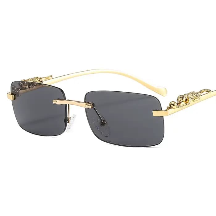 Lunettes de soleil carrées sans monture pour hommes et femmes