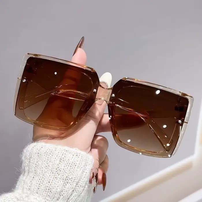 Lunettes de soleil carrées surdimensionnées pour femmes