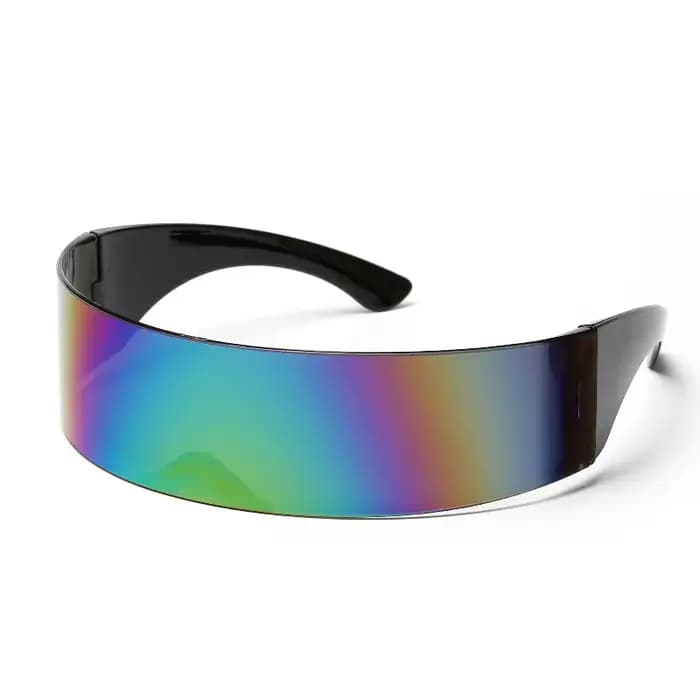 Lunettes de soleil futuristes à visière étroite style cyclope