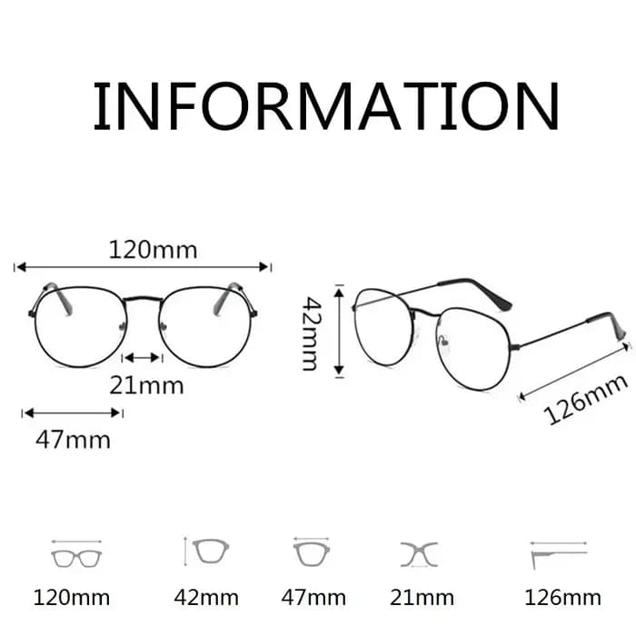 Lunettes de lecture ovales en métal