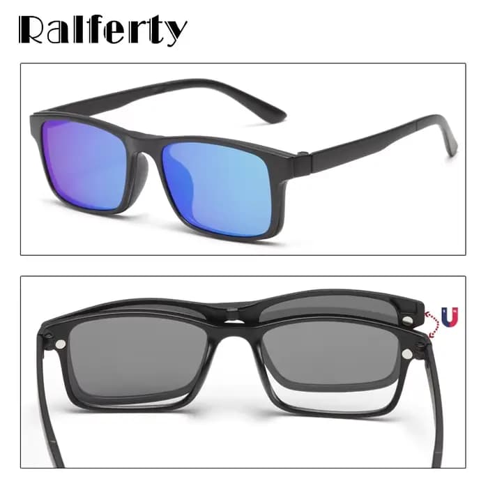Ralferty aimant lunettes de soleil hommes polarisées pince