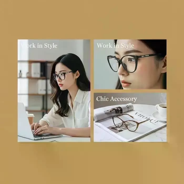 Lunettes de vue sans dioptrie tendance, design rétro œil de chat pour hommes et femmes