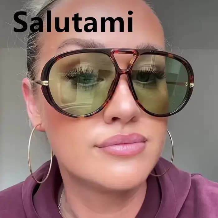 Lunettes de soleil œil de chat en alliage pour femmes