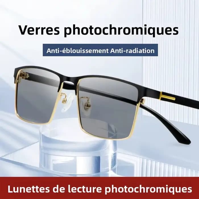 Lunettes de lecture photochromiques pour hommes