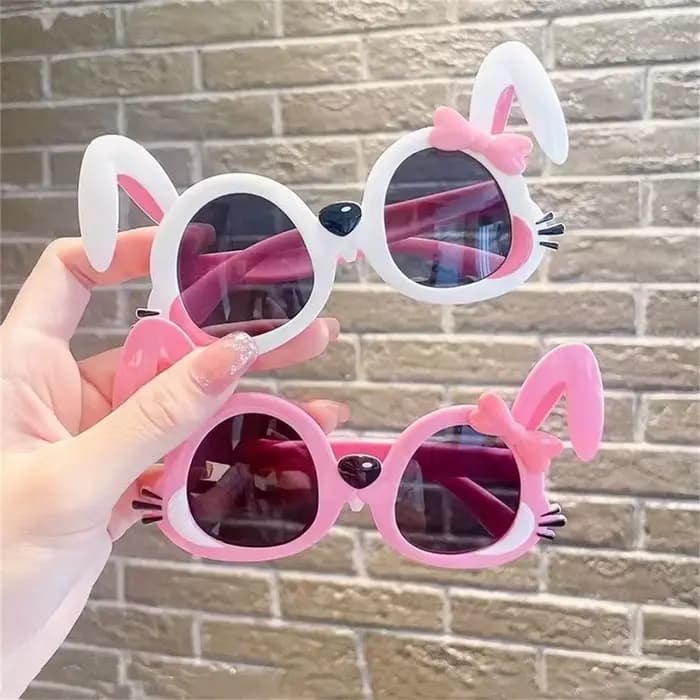 Lunettes de soleil en forme de petit lapin pour filles