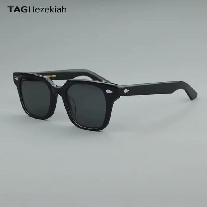 GROBER rétro acétate lunettes de soleil hommes carré qualité créateur de mode