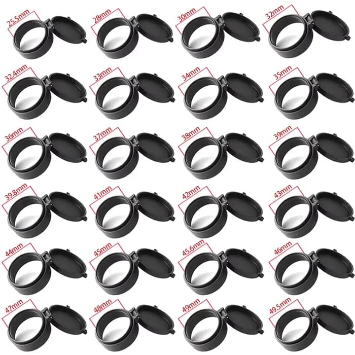 Couvercle d'objectif optique de visée de chasse, fusil-lunette, capuchon de Protection télescopique rabattable à ressort, couvercle anti-poussière 30mm-58mm