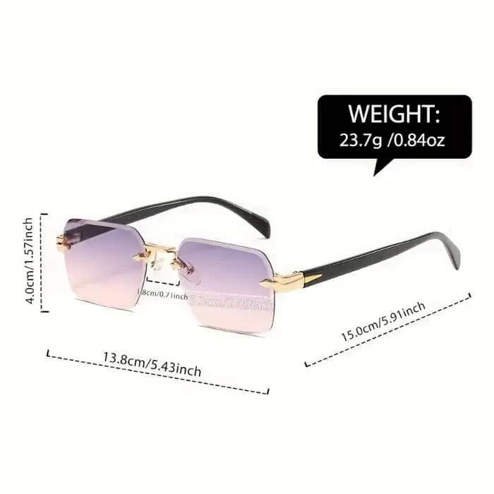 1 paire de lunettes fines sans monture tendance unisexe