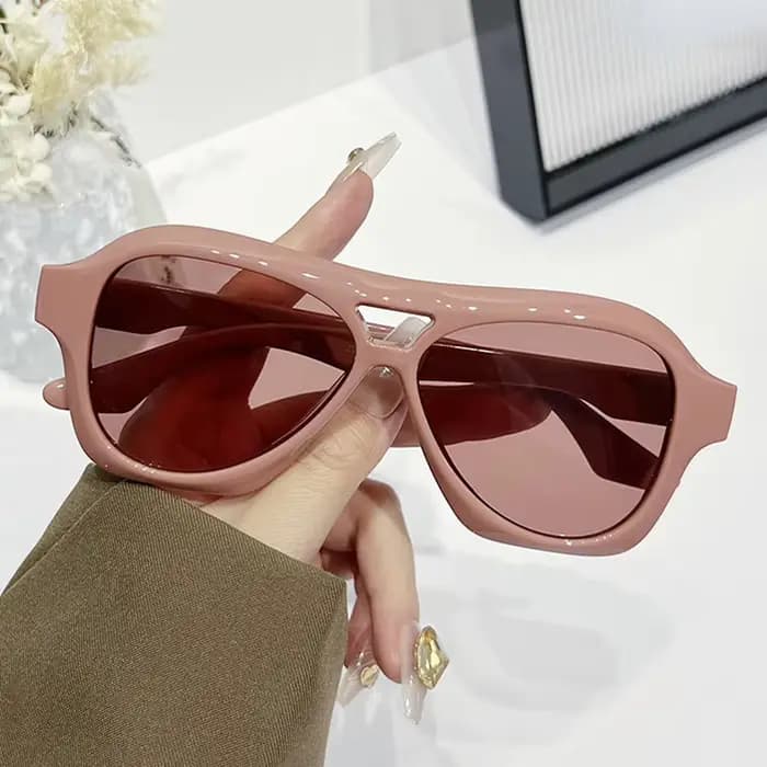 Lunettes de soleil rétro à double pont pour hommes et femmes