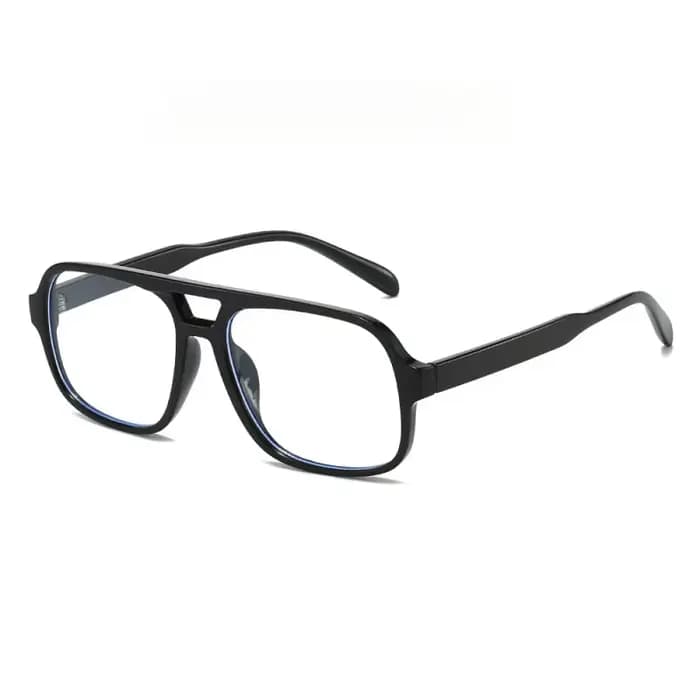 Lunettes de soleil aviateur à double faisceau à grande monture à la mode