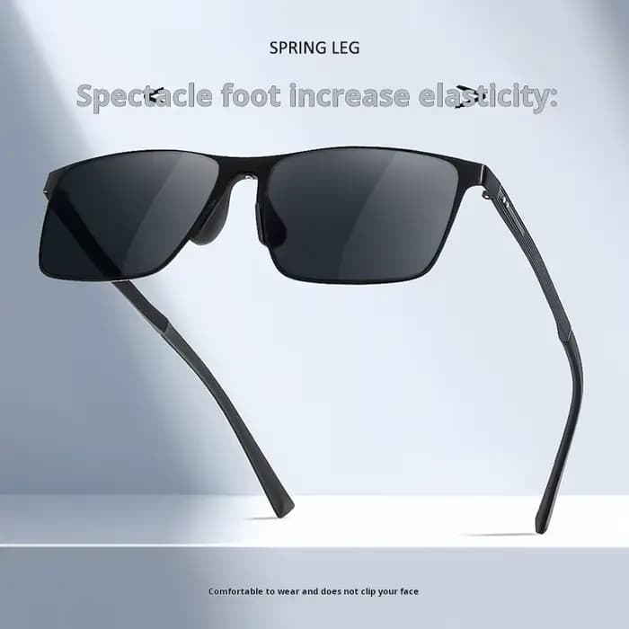 YIMARUILI rétro carré hommes lunettes de soleil polarisées mode tendance aluminium magnésium grand Anti UV conduite