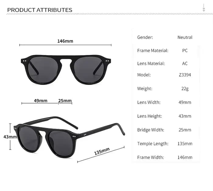 Samjune – lunettes de soleil carrées pour hommes et femmes