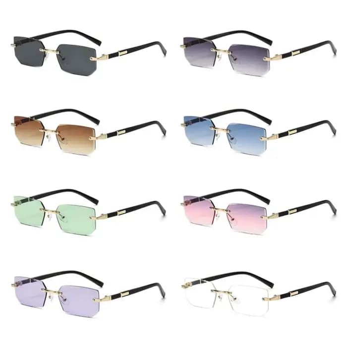 Lunettes de soleil tendance sans monture pour hommes et femmes