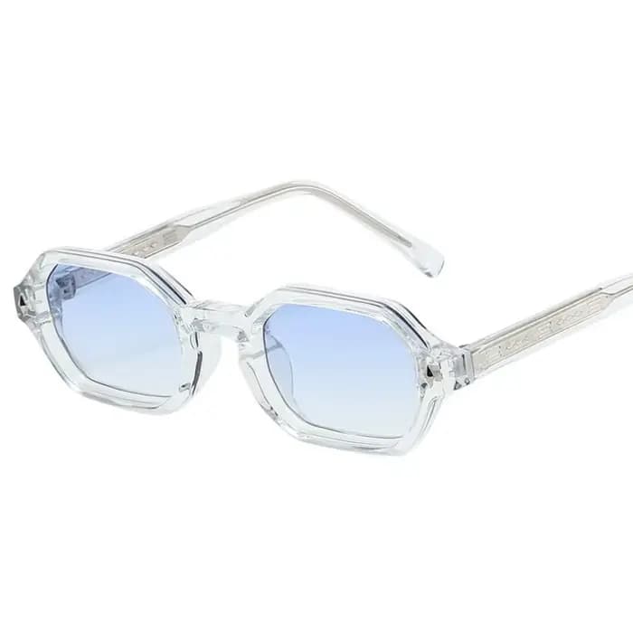 Lunettes de soleil transparentes carrées vintage punk simples pour hommes et femmes