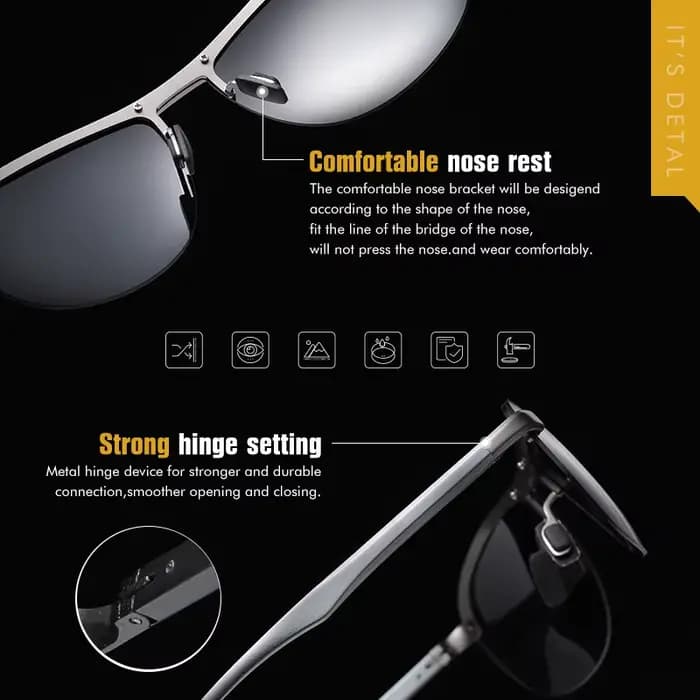 Marque Design photochromique lunettes De soleil polarisées hommes jour