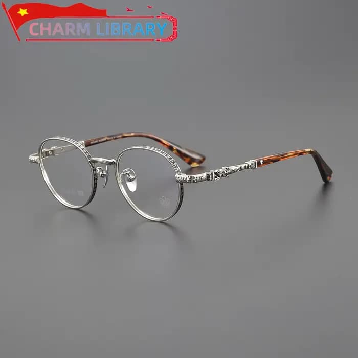 Lunettes de lecture rondes rétro en titane pour hommes et femmes