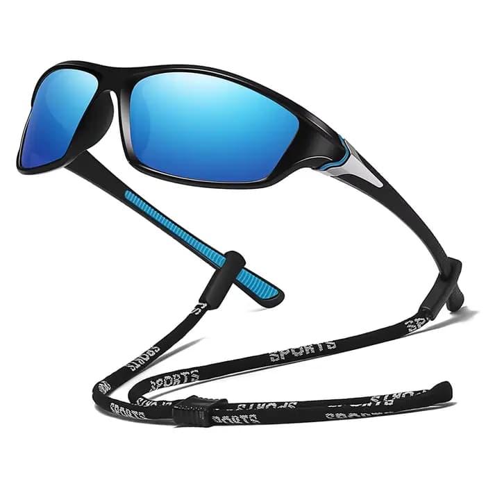 Lunettes de soleil de sport vintage avec chaîne pour hommes et femmes