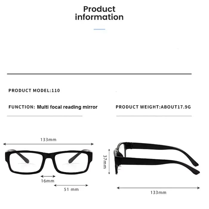 Lunettes de lecture multifocales progressives