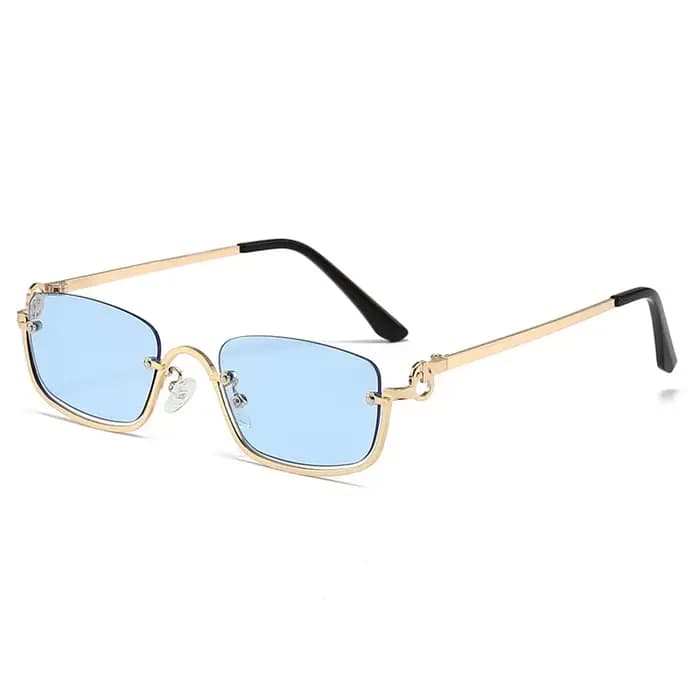 Lunettes de soleil carrées demi-monture pour femmes