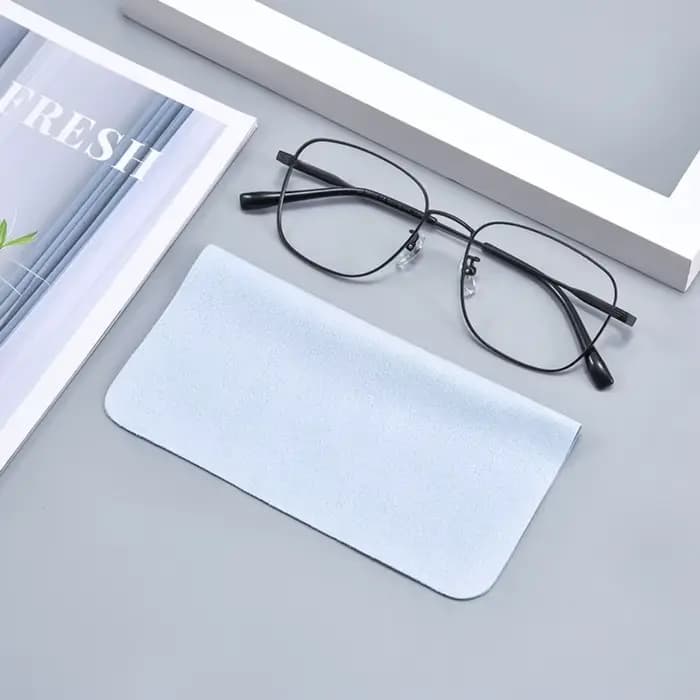 Chiffon de lunettes en daim microfibre couleur unie nettoyant