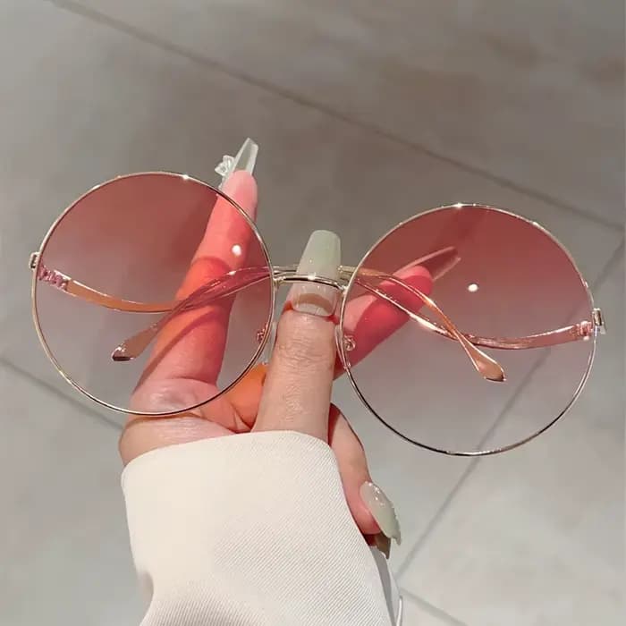 Lunettes de soleil rondes surdimensionnées pour femmes