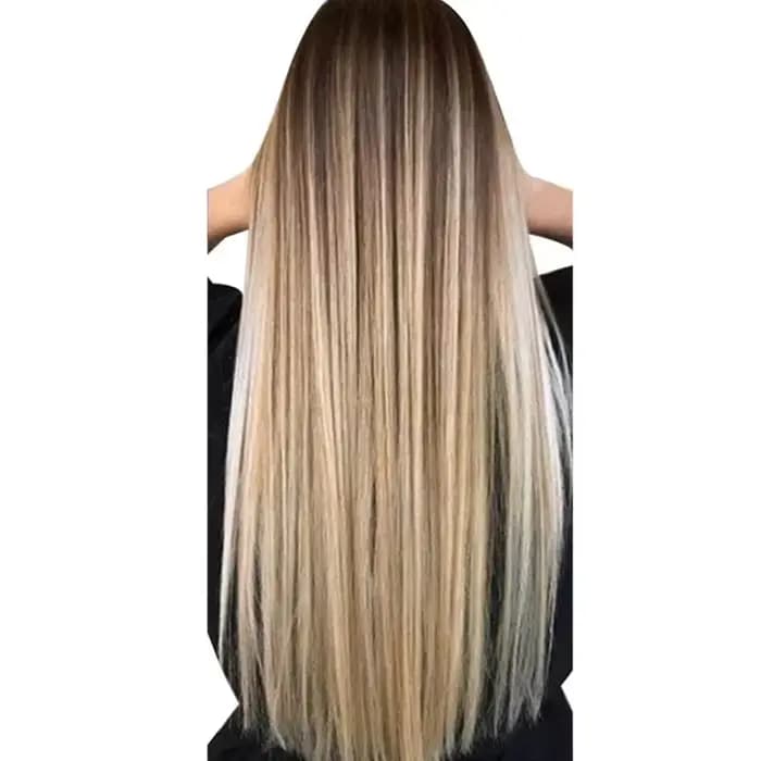 Perruque synthétique longue et lisse pour femmes, 72cm, avec filet pour cheveux, couvre-chef blond pour usage quotidien