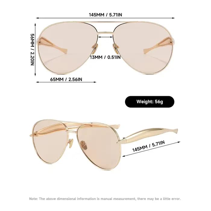 Lunettes de soleil pilote pour hommes et femmes